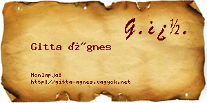 Gitta Ágnes névjegykártya